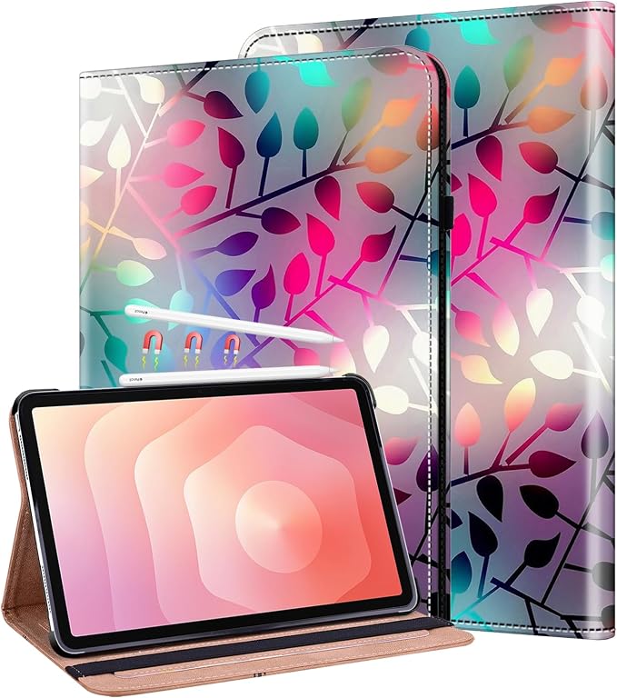 Case for Samsung Galaxy Tab A 10.1 2019 Model SM-T510/T515/T517 Stylus Holder Flip Wallet Leather Shockproof Cover for Galaxy Tab A SM-T510 Case Bicolor Marble