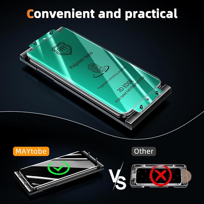 MAYtobe [2-Pack Screen Protector for Samsung Galaxy Note 9 Ceramic film with Installation Tray Easy Installation 3D Curved Bubble Free Anti-Scratch