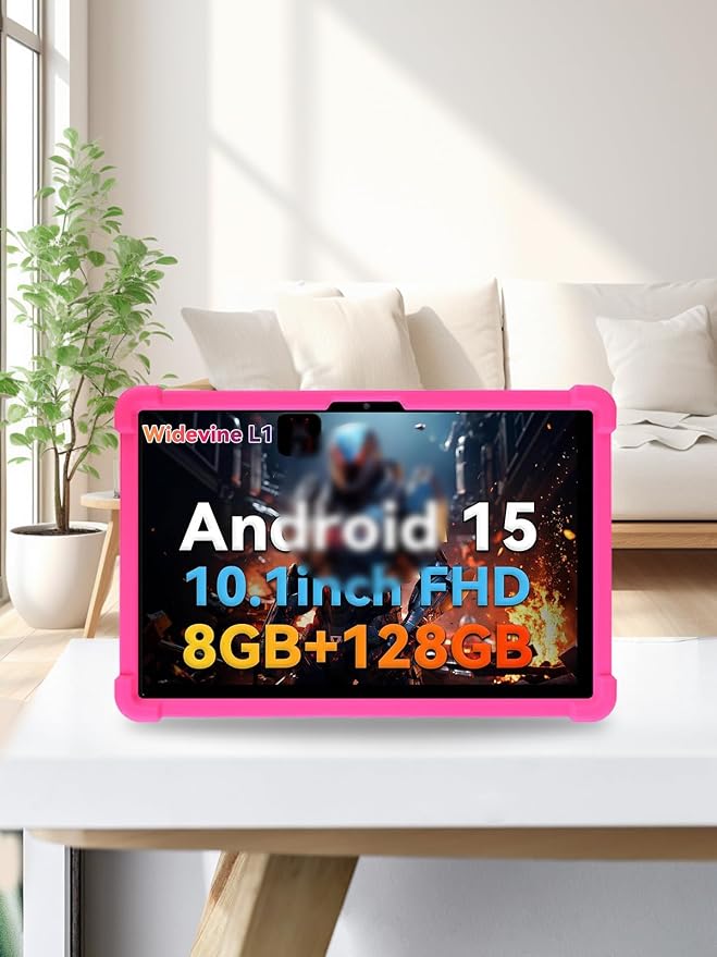 for Headwolf W6 10.1 Inch Tablet CaseBOVUGAC Soft Silicone Adjustable Stand Shockproof Kids Friendly for Headwolf W6 10.1 Tablet(Black)