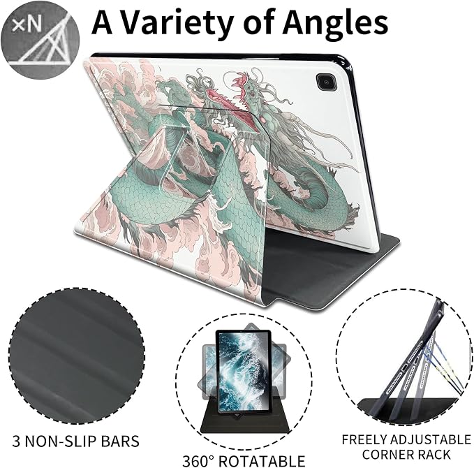 for Samsung Galaxy Tab S6 (10.5 inch) Tablet 2019 release-360 Degree Rotating Stand PU Leather Cover with Auto Wake/Sleep + S Pen HolderArt Butterfly