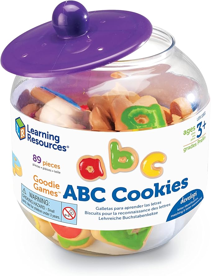 Learning Resources Goodie Games ABC Cookies - Alphabet Letters, Learn to Read and Write, Phonics and Spelling , Fine Motor Skills, Toddler Toys, Kids Games, Manipulatives Preschool Activities