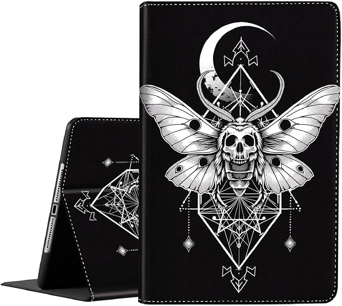 Case for iPad (A16) 11th Generation 11 Inch (2025) iPad 10th Generation 10.9 Inch (2022)，Slim Fit Foldable Standing Cover Case with Auto Sleep/Wake ，Red Moon Japanese Landscape