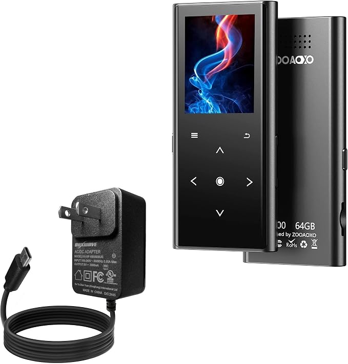 BoxWave Charger Compatible with ZOOAOXO M600 MP3 Player - Wall Charger Direct (15W) Rapid Charge Your Device with Built-in 3ft Cable