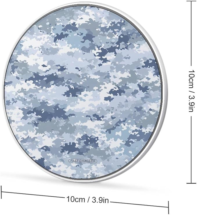 Camouflage Print Wireless Charger Portable Charging Pad | LightweightAll Smartphone