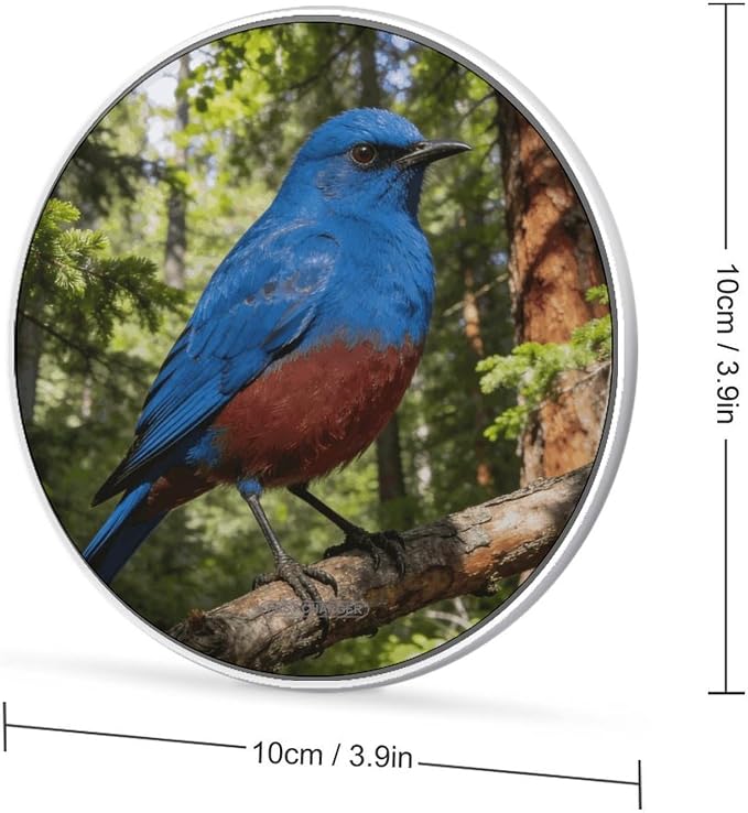 Deep Forest Blue Flame Wireless Charger Portable 10W Fast Wireless Charging Pad Compatible with Phone Ultra-Thin Charging Station Lightweight Charger Mat for Travel Home Office Desk