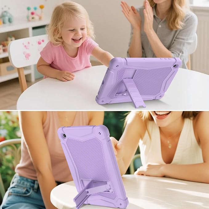 Shockproof Case for Samsung Galaxy Tab A11 Plus 11 inch 2026 with Built-in Kickstand 3 Layers Heavy Duty Protection Cover for Tab A9+ 10.9 2023 Blush Pink