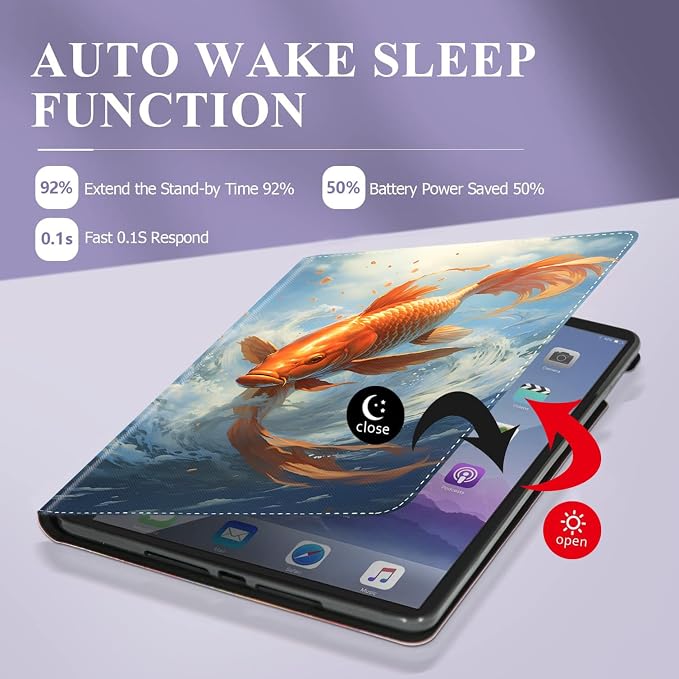 Case for iPad (A16) 11th Generation 11 Inch 2025 / iPad 10th Generation 10.9 Inch 2022 Ultra-Thin Multi-Angle Protective Cover with Auto Sleep/Wake A Dark Horse
