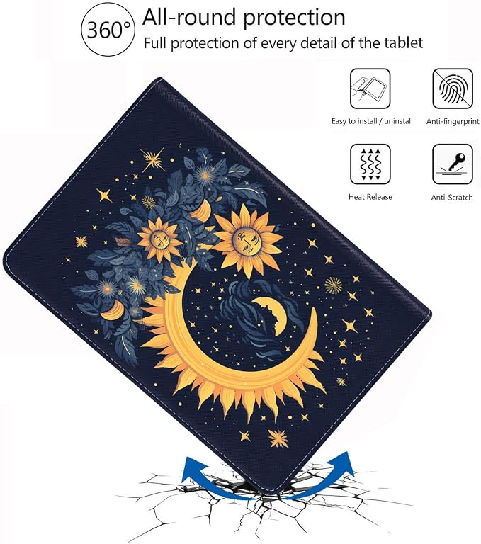 Case for iPad (A16) 11th Generation 11 Inch 2025 iPad 10th Generation 10.9 Inch 2022 Protective Leather Case Adjustable Stand Auto Wake/Sleep Smart Case - African American Girl
