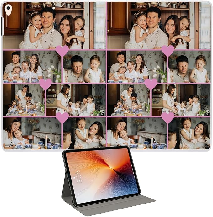 Custom Case for iPad Air 3rd Generation 2019 / iPad Pro 2017 10.5 inch Personalized Customized Picture Logo Text Name PU Leather Tablet Cover Premium Folio Flip Stand Case Auto Wake/Sleep