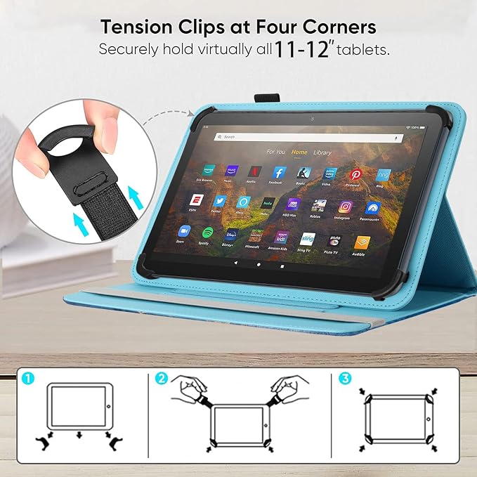 Universal 11 12 Inch Android Tablet Case Slim Fit Standing Cover for 10.9 11 11.5 12 Touchscreen Tablet with Multiple Viewing AnglesBird Tree