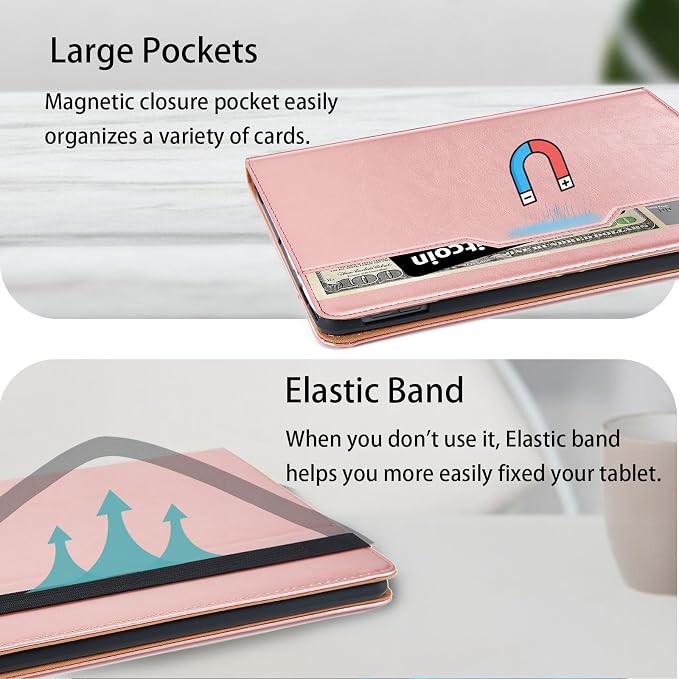 Case for iPad 5th / 6th Generation (2018/2017) iPad 9.7 Inch iPad Air 2 / iPad Air Multi-Angle Viewing Stand with Hand Strap Auto Wake SleepBlack