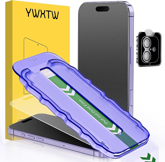 YWXTW 2 Pack Matte Screen Protector for iPhone 14 Pro Max 6.9 Inch + 1 Set Camera Lens Protector Anti Glare Anti Fingerprint 14 Pro Max Glass Screen Protector Bubble Free Smooth as Silk