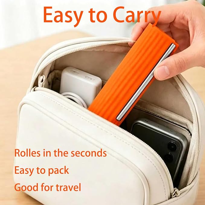 2Pack Flexible Silicone and Aluminum Phone Stand – Bendable Rollable Foldable Wrap-Around Mount Holder for Laptop Desk Bed and Travel