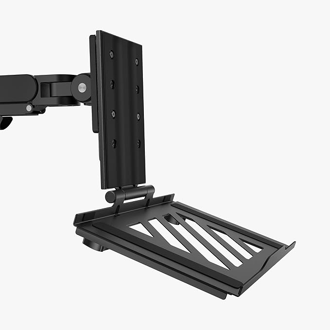 BenQ Foldable Laptop Tray for Monitor Arms. 75 × 75 mm VESA-Compatible Laptop Holder Fits 12"–17” Notebooks. Supports up to 11 lbs. Protective Pads for Stable, Scratch-Free Support.