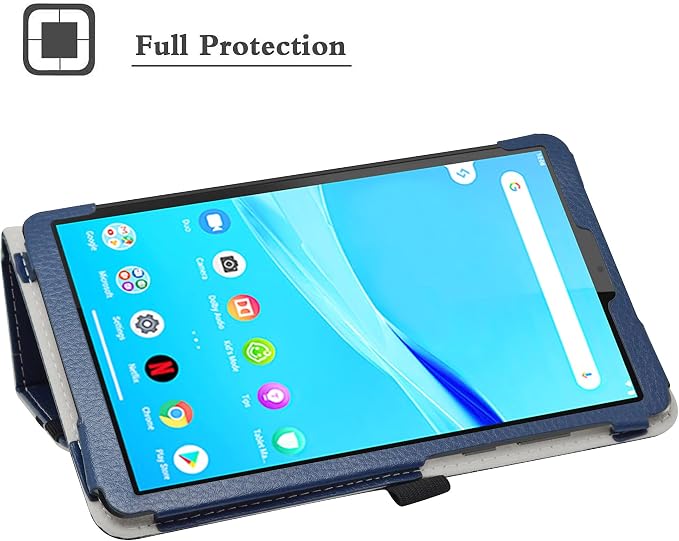 Bige for Lenovo Tab M8 FHD (2nd Gen) CasePU Leather Folio 2-Folding Stand Cover for Lenovo Tab M8 FHD (2nd Gen) TB-8705F 8 Tablet(Only fit Lenovo TB-8705F)Black