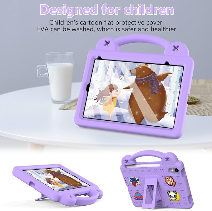 YRH for iPad mini A17 Pro Case 2024/iPad Mini 6 Kids Case 2021EVA Shockproof Cover for iPad mini 7th/6th Generation 8.3-inch with Stand Handle Strap Green