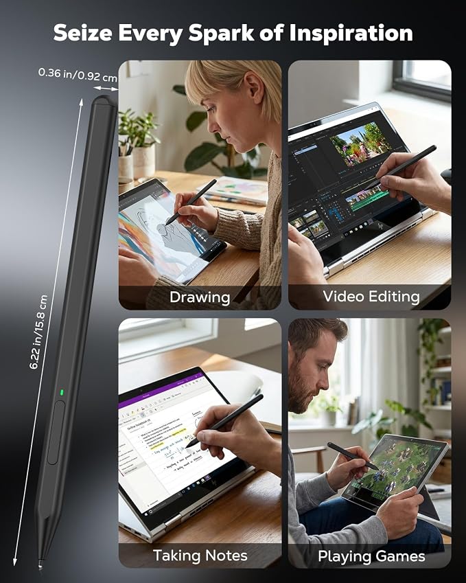MoKo MPP 2.0 Tilt Pen for HP 2-in-1 Touchscreen Laptops 4096 Pressure