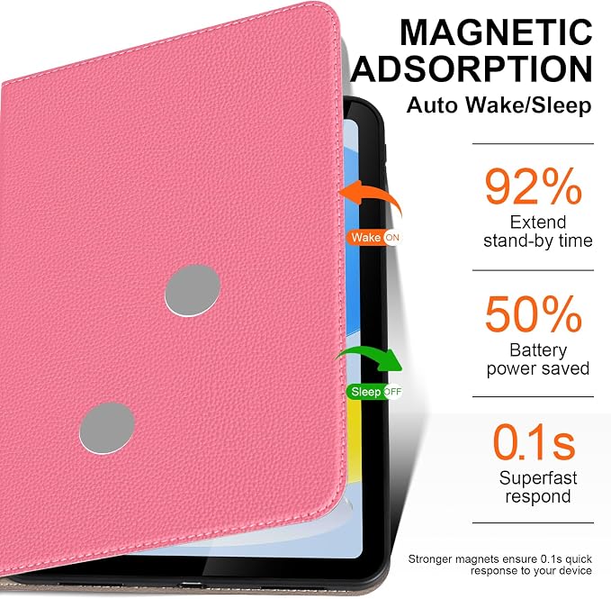Case for 10.2-inch iPad 7th/8th/9th Gen (2019-2021 | Microfiber Leather ，Shockproof Smart Cover | Adjustable Stand | Auto Wake/Sleep | Multiple View Angles | Black