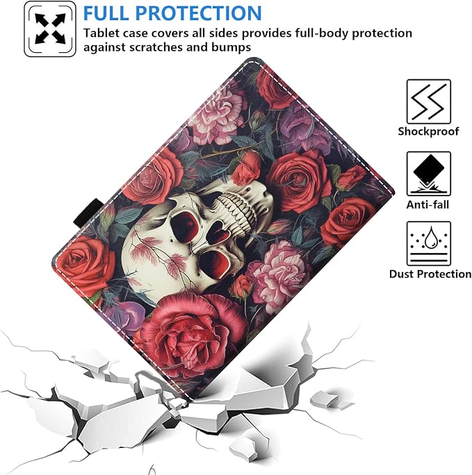 Case for Amazon Kindle Fire 7 Tablet (7 Display 12th Generation 2022 Release) Slim PU Leather Stand Folio Cover with Card Slot &amp Auto Wake Sleep Abstract Paint Butterfly