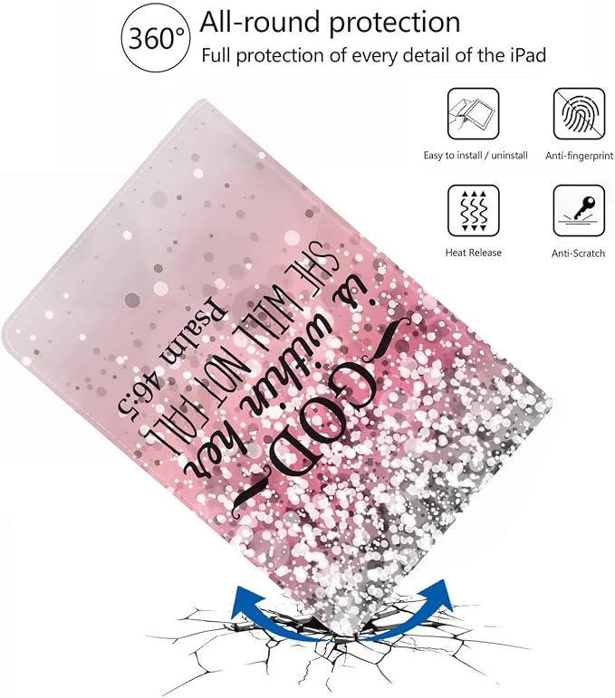Case for Samsung Galaxy Tab S10 Lite 10.9/ S10 FE 10.9/ S9 FE 10.9/ S9 11 Protective Leather Case Adjustable Stand Auto Wake/Sleep Smart Case - Bible Verse Jeremiah 29:11
