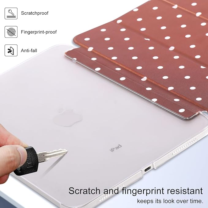 case for ipad 11th Generation11 Inch 2025 (A16 Chip) &amp 10th Gen 10.9 Inch 2022 - Slim Scratch-Resistant Hard PC Translucent Back Shell Smart Cover Wake/Sleep FunctionBlack Bow