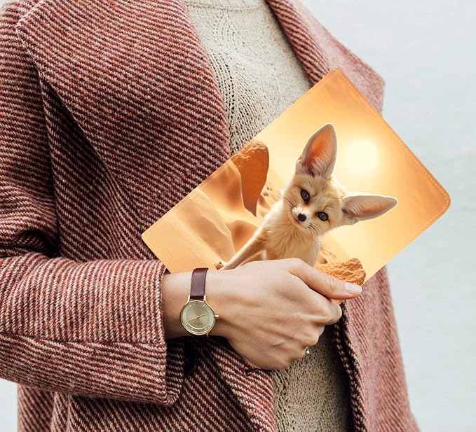 Case for iPad 6th/5th Generation (2018 2017 Model 9.7 Inch) iPad Air 2/Air 1 (9.7 Inch) Slim PU Leather Stand Folio Cover with Auto Wake Sleep African Woman Wolf