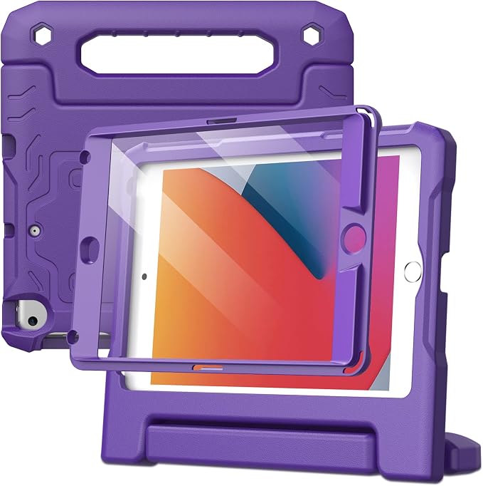 JETech Kids Case for iPad mini 5/4/3/2/1 Black | For iPad mini 7.9 (2019/2015/2014/2013/2012) Built-in Screen Protector 360 Handle Stand Shockproof Kid-Friendly