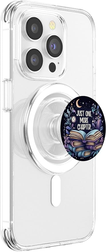 Just One More Chapter Book Lover Bookworm Reading Librarian PopSockets Adhesive PopGrip