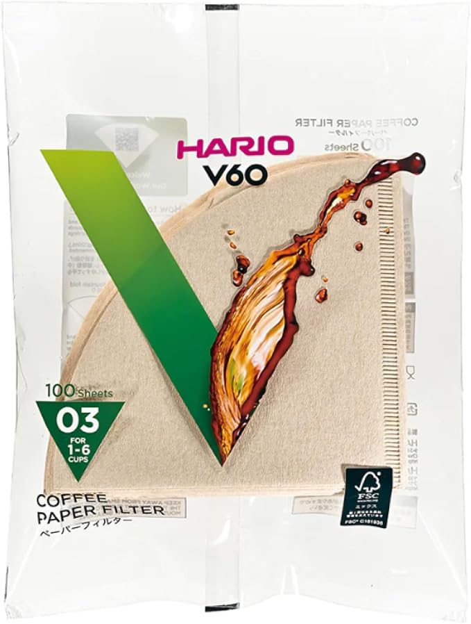 Hario V60 Paper Coffee Filter, Size 03