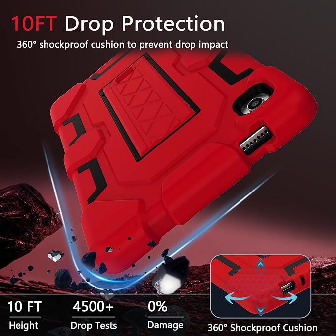 Case for Samsung Galaxy Tab A11+/A11 Plus 11” 2026 Samsung Galaxy Tab A9+/A9 Plus 11” 2024 Model Heavy Duty Shockproof Hard High Impact Protective Case Black