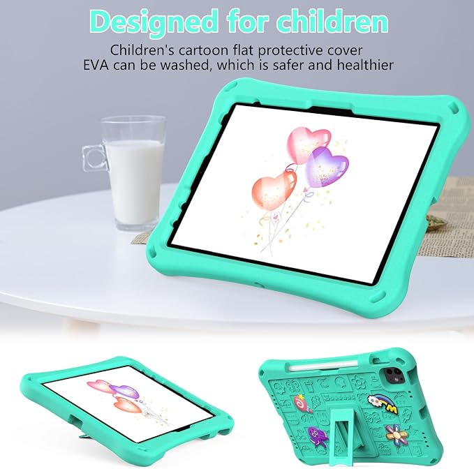 Case for iPad 10.2 Inch 2021/2020/2019/ iPad Pro 10.5 Inch/Air 3rd Gen (2019) Shoulder Strap Kickstand Children Friendly Anti-Scratch Shockproof Case Lightpurple
