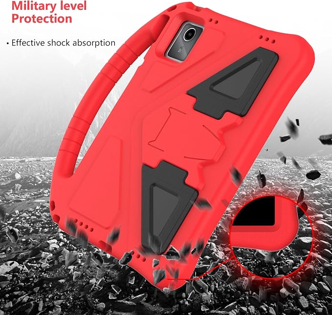 YRH for Moto Pad 2026 Case 11'' Kids EVA Shockproof Tablet Cover with Stand Handle Black