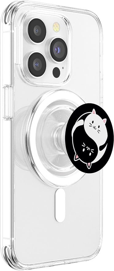 Yin Yang Cat Pop Socket for Phone PopSockets Kitten Yin Yang PopSockets Standard PopGrip