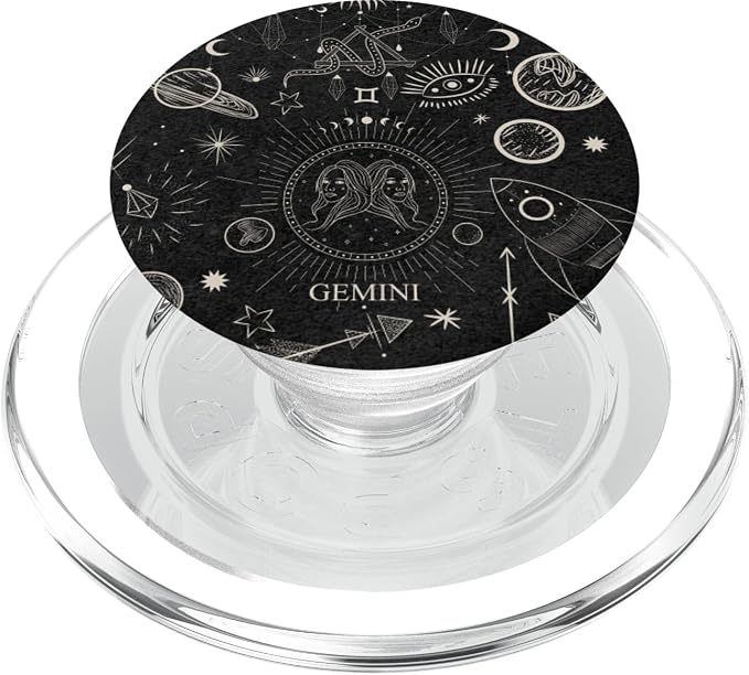 Galaxy Zodiac Sign Astrological Celestial Aesthetic Gemini PopSockets Adhesive PopGrip