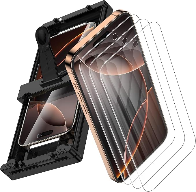 3 Pack for iPhone 16 Screen Protector Film (NOT Glass) Ultra-Thin Flexible Hydrogel Film Screen Protector for iPhone 16 Plus with [Easy Installation Tray] Non-breakable