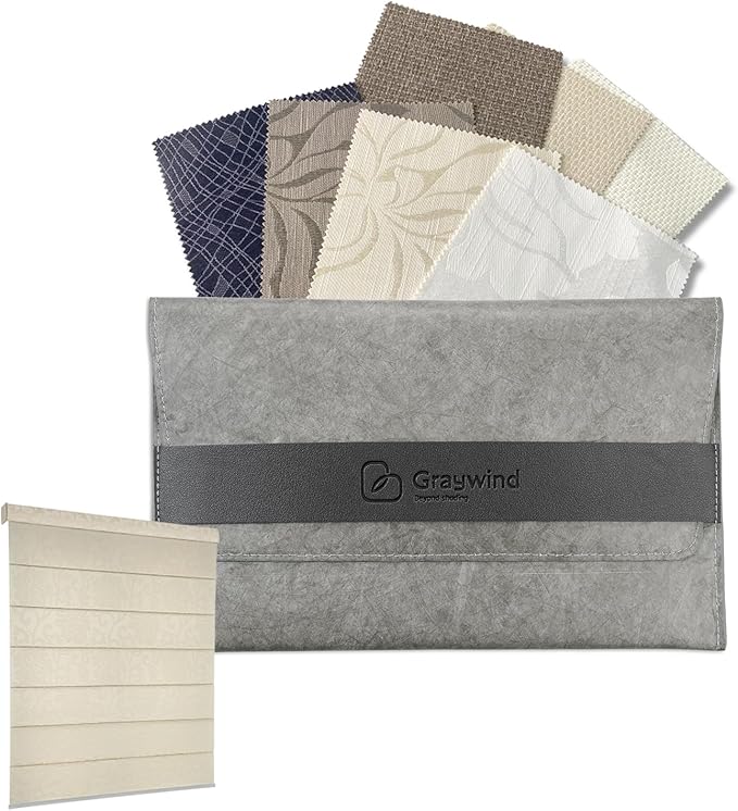 Graywind Roman Shades Light Filtering Roman Window Shades Plain Fold Soft for Doors Bedroom, Custom Size (Fabric Samples)