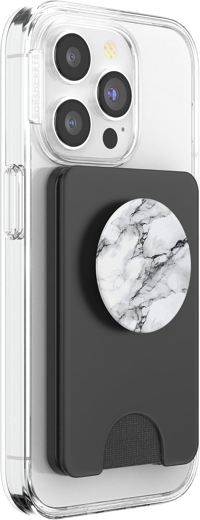 Marbled Design White And Black PopSockets PopGrip: Swappable Grip for Phones &amp Tablets