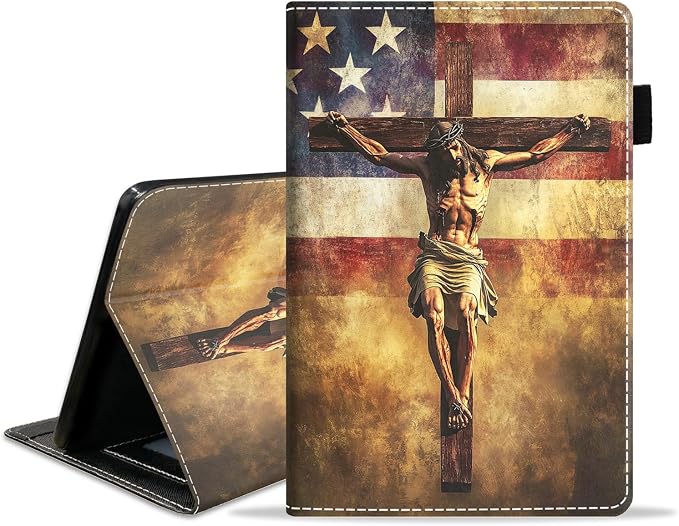 Case for Amazon Fire HD 8/HD 8 Plus Tablet (8 12th/10th Generation 2024/2022/2020 Release) Slim PU Leather Stand Folio Cover with Auto Wake Sleep African Woman Wolf