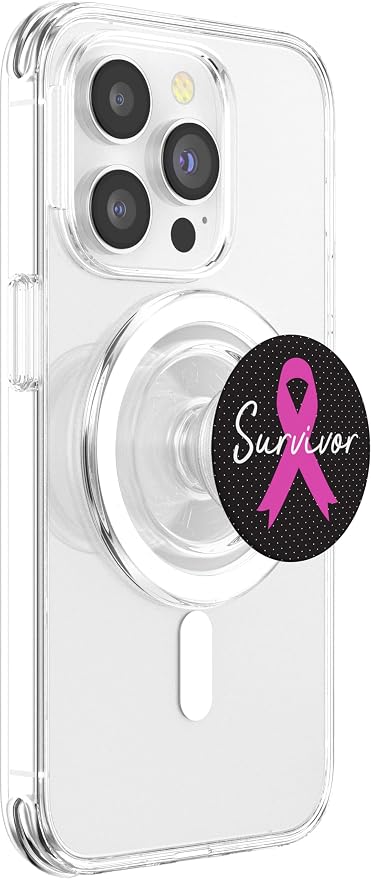 Breast Cancer Survivor Pink Ribbon PopSockets Adhesive PopGrip