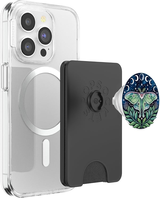 Luna Moth Lover Moon Phase Entomology Bug Flying Insect PopSockets PopGrip for MagSafe