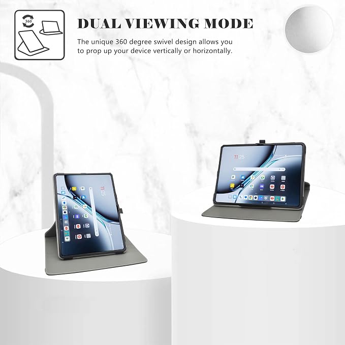LiuShan Compatible with OnePlus Pad 3 Case360 Degree Rotation Stand PU Cover for OnePlus Pad 3 13.2 Android Tablet（Not Fit Other TabletBlack
