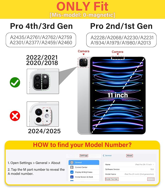 JKSML Dynamic Folio Case for iPad Air M4/M3/M2 11 &amp Air 4th/5th Gen 10.9 Detachable Pencil Holder 20+ Multi-Angle Origami Cover Slim &amp Ergonomic &amp Powerful Magnetic - Black