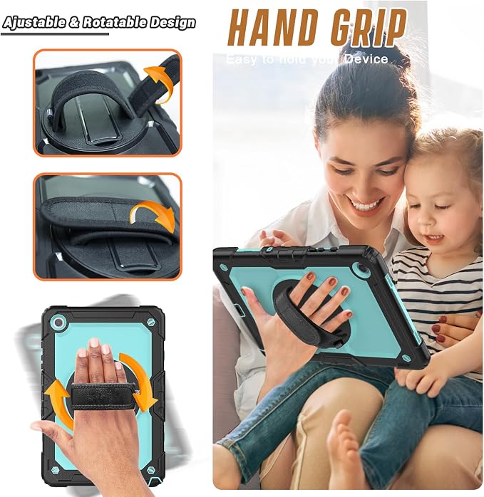 Case Compatible with Galaxy Tab A11 Plus 2026/ A9 Plus 2023 11-Inch Model SM-X230/SM-X236/SM-X238/SM-X210/SM-X216/SM-X218 with Screen Protector Pen Holder Stand Shoulder Strap Handle Grip
