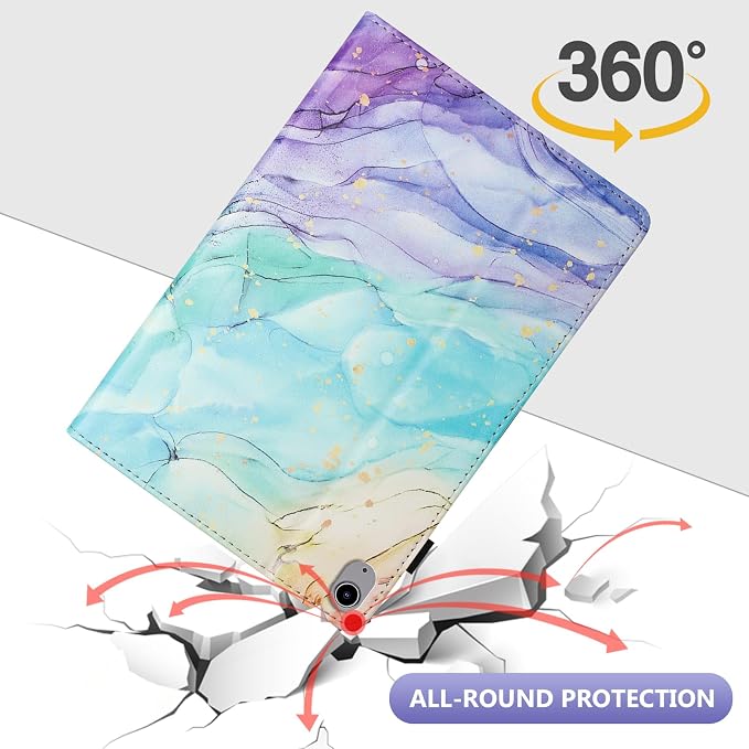 Dteck for iPad A16/10th Generation 10.9 Inch 2022 Case with Pencil HolderPremium PU Leather Folio Multiple Viewing Angles Stand Cover Auto Wake/Sleep Protective Tablet Cases for Women MenBookshelf