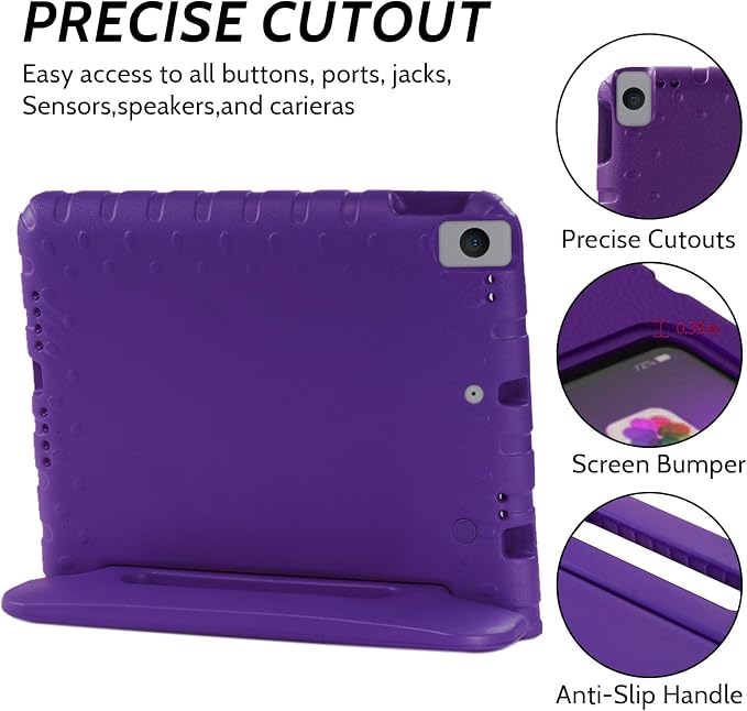 Dteck Kids Case for iPad 10.2 - Shockproof Rugged EVA Handle Stand Child Proof Case for iPad 9/8/7 Generation Black