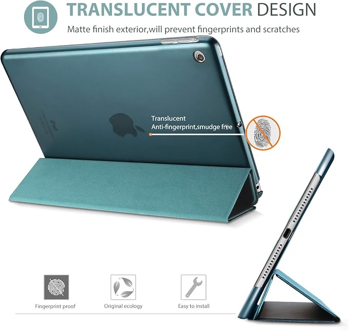 ProCase Smart Case for iPad mini 1 2 3(Model: A1432 A1454 A1455 A1489 A1490 A1491 A1599 A1600) Slim Lightweight Stand Cover with Translucent Frosted Back Support Auto Sleep/Wake -Grey