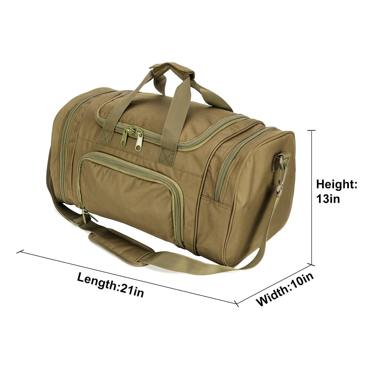 ZSearARMY Gym Duffel Bag for Men Sports Duffel Bag with Shoe Compartment (GREEN-Model A)