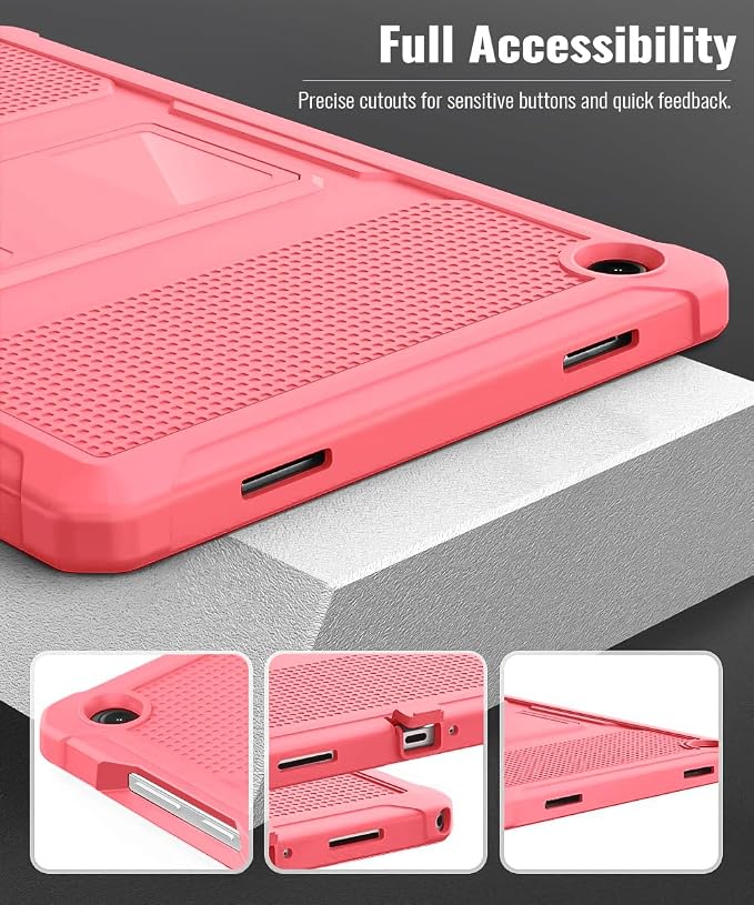 MoKo Shockproof Case Fit Samsung Galaxy Tab A11+ Plus/ A9+ 11 Inch | Full Body Rugged Stand Back Cover with Built-in Screen Protector for Galaxy Tab A11+/ A9+ Tablet Light Gray