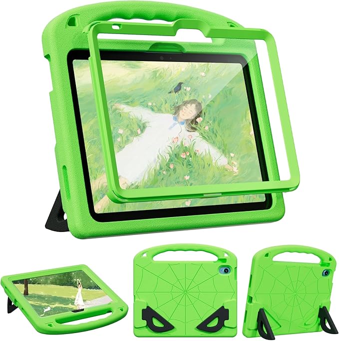Kids Case for iPad 9th/8th/7th Gen. (10.2-inch 2021/2020/2019) | Shockproof Cover with Built-in Screen Protector and Stand Black