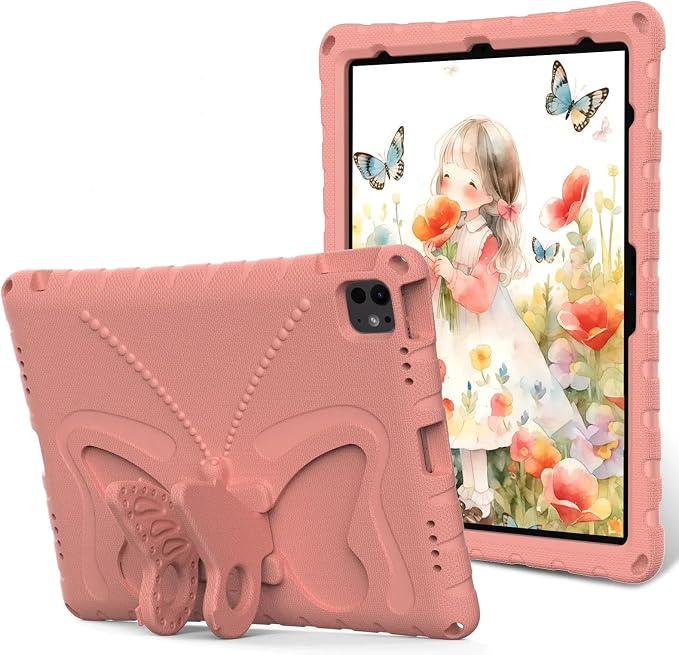 Case for iPad 11th Gen (A16) 11 inch 2025 &amp 10th Generation 10.9 2022 &amp Air 11 2025/2024 &amp Air 6/5th/4th Gen &amp Pro 11 Butterfly Shockproof Cover -Black